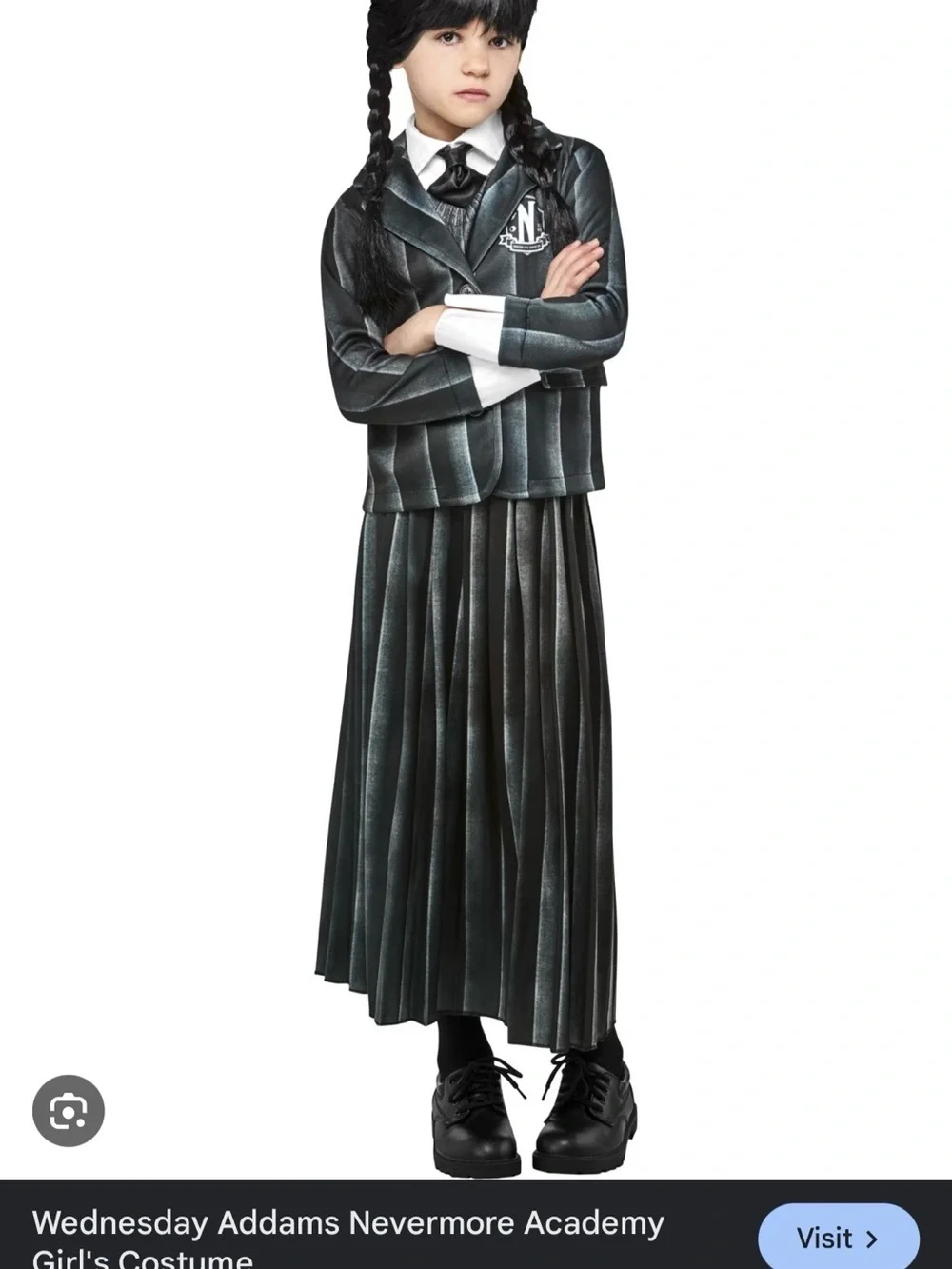 Nevermore Academy Wednesday Addams Halloween costume